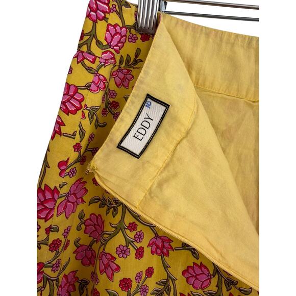 EDDY Anthropologie Patsy Fluted Skirt Hadley Crop Top Outfit Set Size 8 Medium - Picture 10 of 14